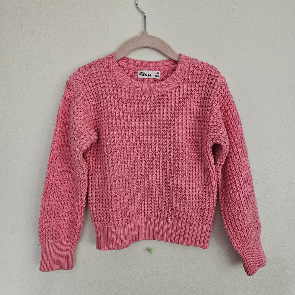 Epic Threads Vibrant Pink Knit Sweater